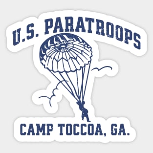 US Paratroops, Camp Toccoa - WW2 Vintage Sticker